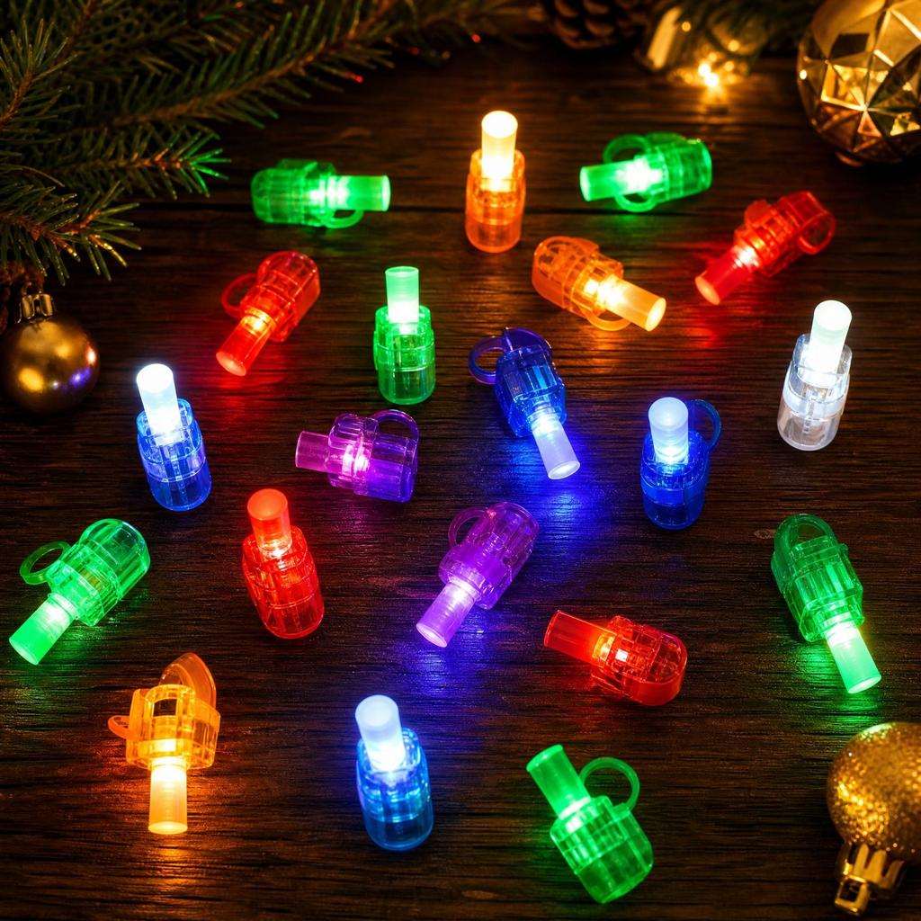 36 Pack Christmas and Halloween Projector Finger Lights, Party Favors, Light Up Toys
