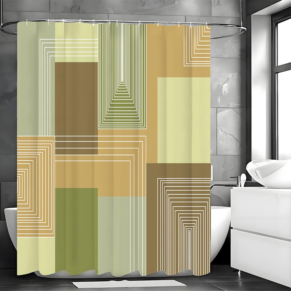 

Креативная графическая шторка для душа «Арка», Декоративная шторка для душа для ванной, Водонепроницаемая шторка для душа с крючками 90*180cm