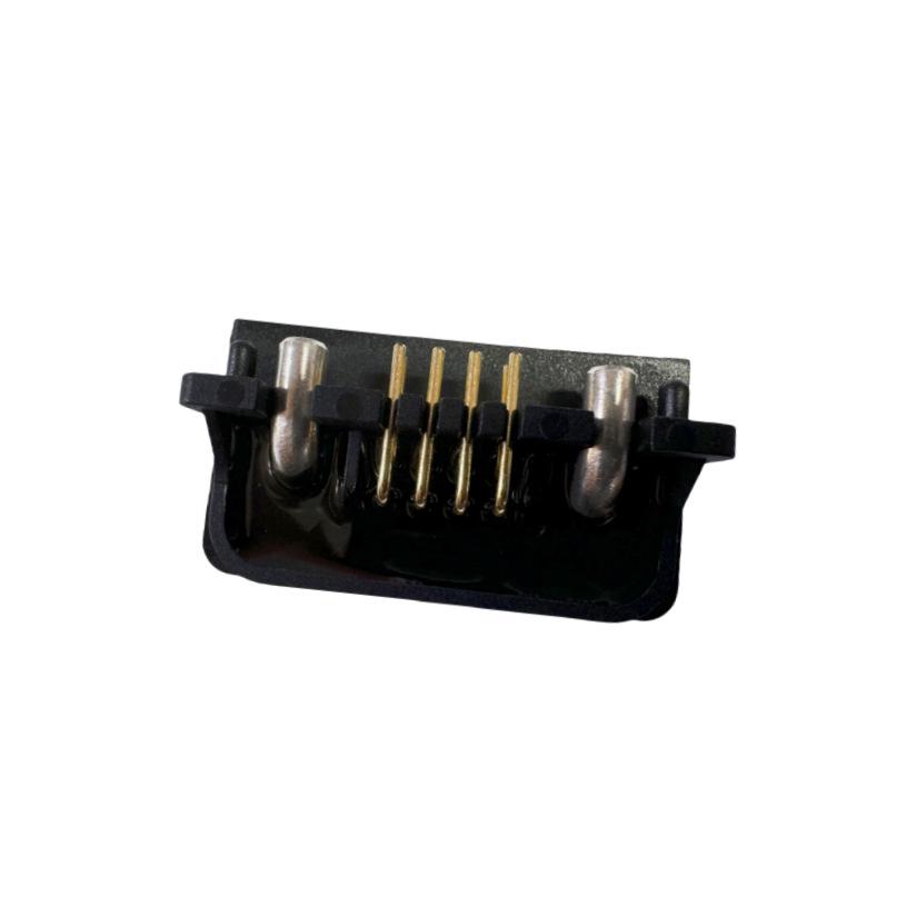 DC Hybrid 2+8P Board-Mount Female Connector, Power+Signal, PCB Solder, Black Multicore Socket