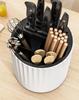 Rotatable Kitchen Organizer: Chopstick & Knife Holder with Countertop Drainer