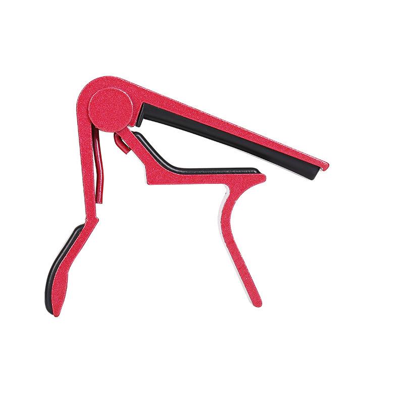 Metall Gitarren Kapodaster für Akustik- und E-Gitarre mit Silikonpolster Aluminium Einhand Kapodaster Klemme