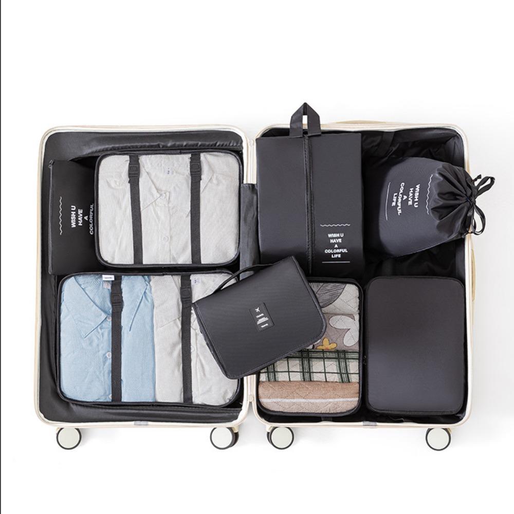 8Pcs Foldable Travel Organizer Set Large Capacity Luggage Storage Bags Portable Wardrobe  Underwear
