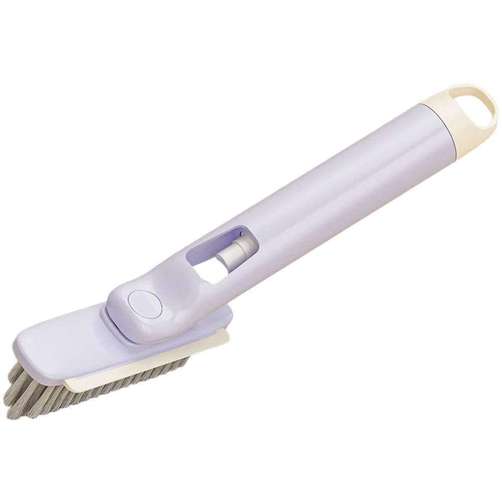 Multi purpose rotating spray gap brush with hard bristles for tile floor joint cleaning narrow spaces and delicate surfaces