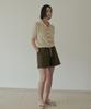 Lingseoul Open Collar Cotton Knit-Oatmeal