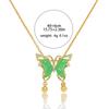 Women's Butterfly Zirconia Clavicle Necklace: Elegant, Fashionable, Titanium Steel Jewelry