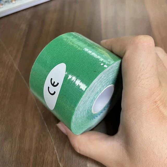 

Предварительно вырезанный мышечный пластырь для спортивной ленты на колени - кинезиологический спортивный бандаж для мужчин 2.5cm*5m темно-зеленого