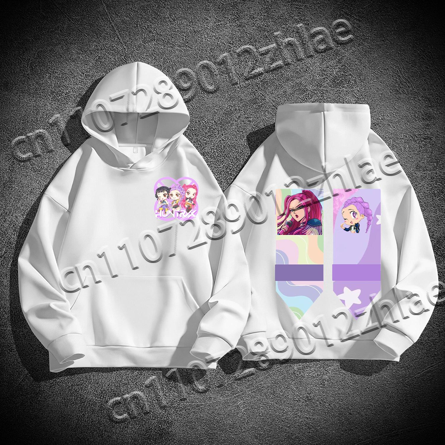 2025 Best Selling Kpop Demon Hunter High Quality Flannelette Adult Sweater Loose Comfortable Quick Drying Adult Hooded Sweater 3XL