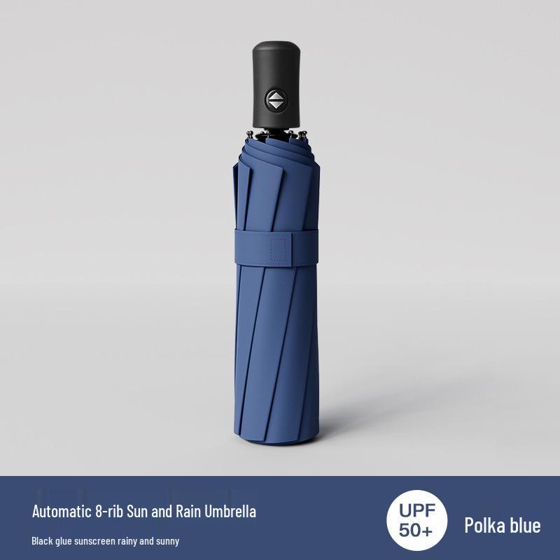 96-rib Automatic Windproof Umbrella with Wooden Handle, UV Protection, Sun & Rain Shield, for Men & Women - Enlarged, Thickened, Reinforced.