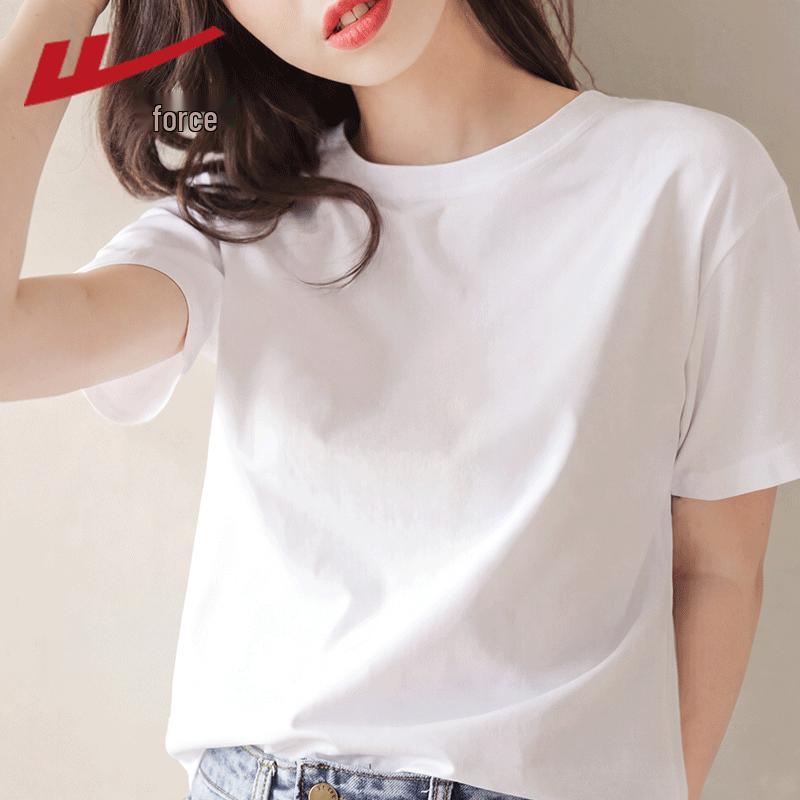 Warrior Women's Round Neck Pure Cotton Short Sleeve T-shirt