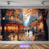 2D Plane, 1 Piece Showcasing Fashionable Street Scenes, Highly Suitable for Autumn-themed Parties