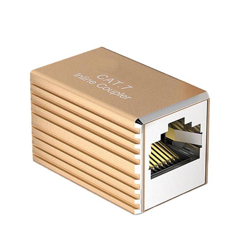 

Cat7 Shielded RJ45 Coupler 10Gbps Highly speed Ethernet Extender Ethernet Coupler Connectors for Stable Networking Connection золотий