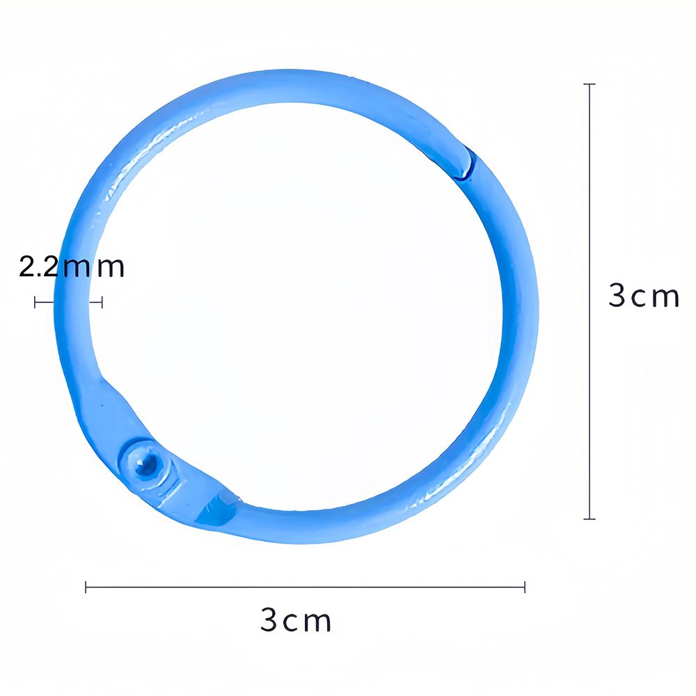 5/10pcs 30mm Colorful Metal Alloy Card Ring Key Binder Jump Ring DIY O Shape Keychain Keyring for Jewelry Making DIY Accessories