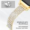 Rhinestone Decor Metal Strap for Apple Watch Series 11 10 42mm / 9 8 7 41mm / SE3 SE2 SE 6 5 4 40mm / 3 2 1 38mm Drawstring Adjustable Watch Band