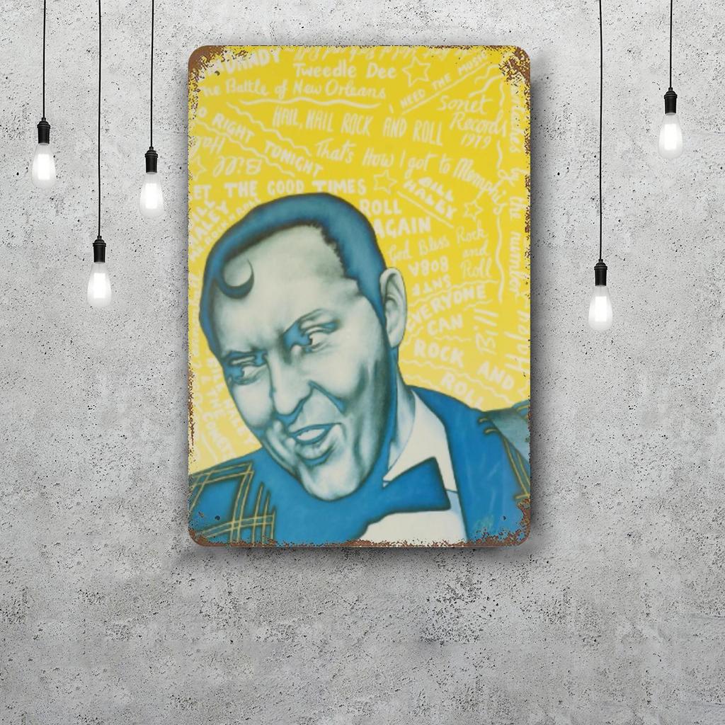 Bill Haley Retro Vintage Tin Sign Poster Decorative Plaque Metal Plate Wall Decor