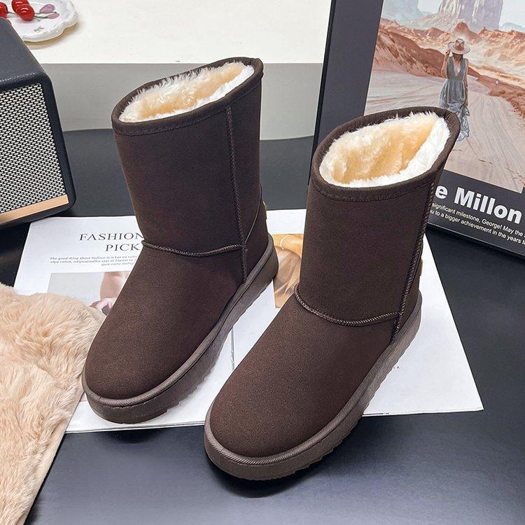 

Женские зимние теплые меховые ботинки большого размера на мягкой подошве, утепленные подкладкой, ботильоны до щиколотки, нескользящие, для пеших прогулок, повседневные, спортивные, хлопковые ботинки 42