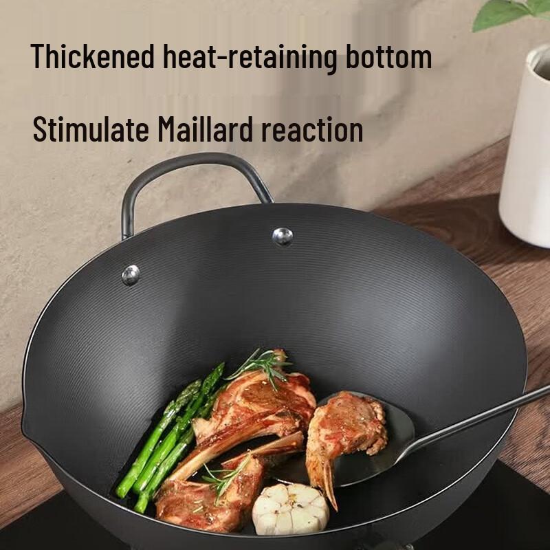 COOKER KING Japanese Style 0-Coating Pure Iron Wok