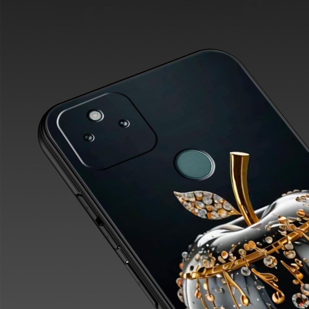 Happy Black Apple Phone Case Cover for Google Pixel 10 9 8 7 6 9A 8A 7A 6A Pro Shockproof Soft TPU 9 Pro XL Shell Capas Fundas