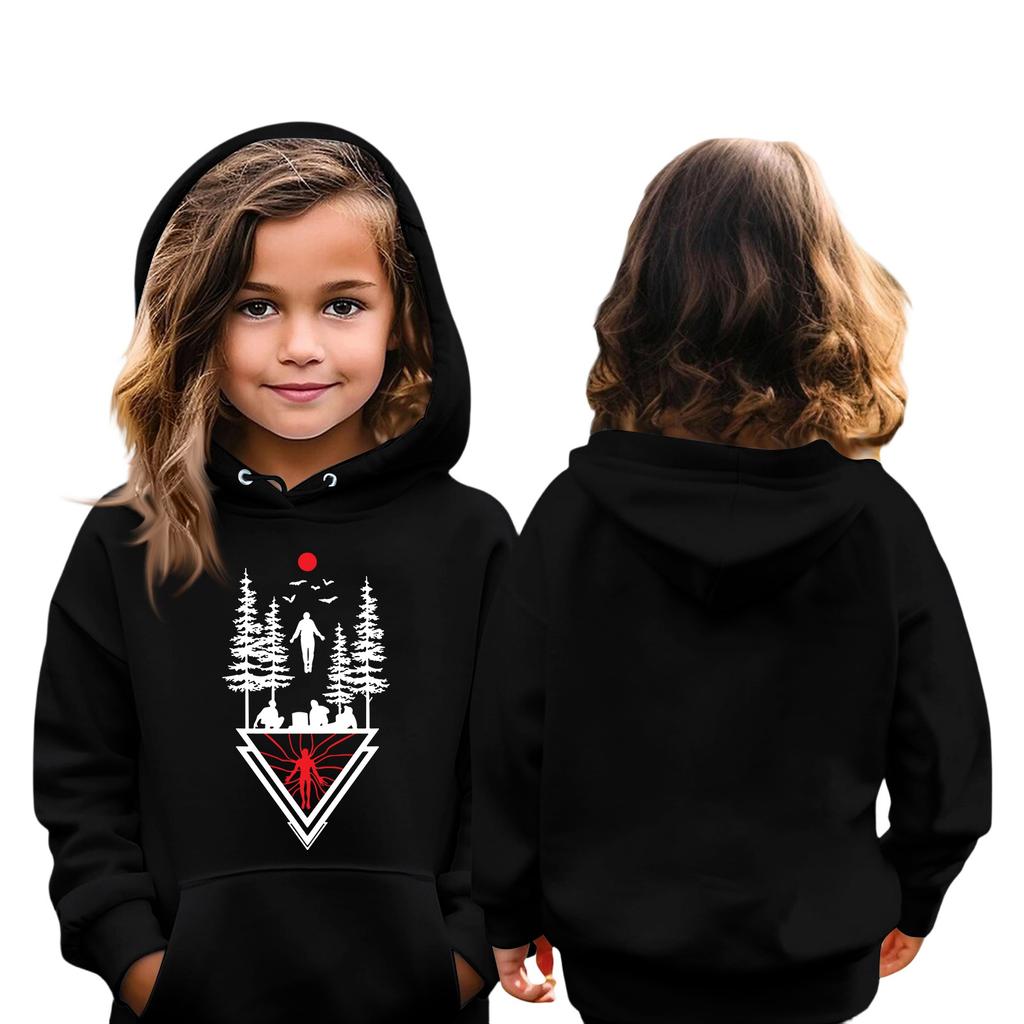 Sweat-shirt pour enfants à manches longues, léger et décontracté, à capuche ample et confortable
