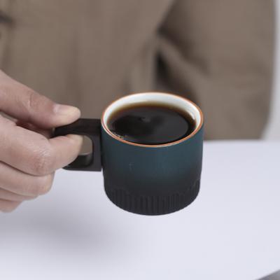 60ml Ceramic Vintage Coffee Cup Water Cup Tea Cup Wooden Handle Coffee Cup Handmade Tea Small Coffee Cup Birthday Gift