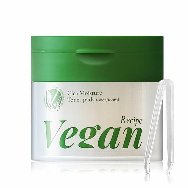 O21 Vegan Recipe Cica Moisture Toner Pads, 100 Sheets (WD43D4B) basic