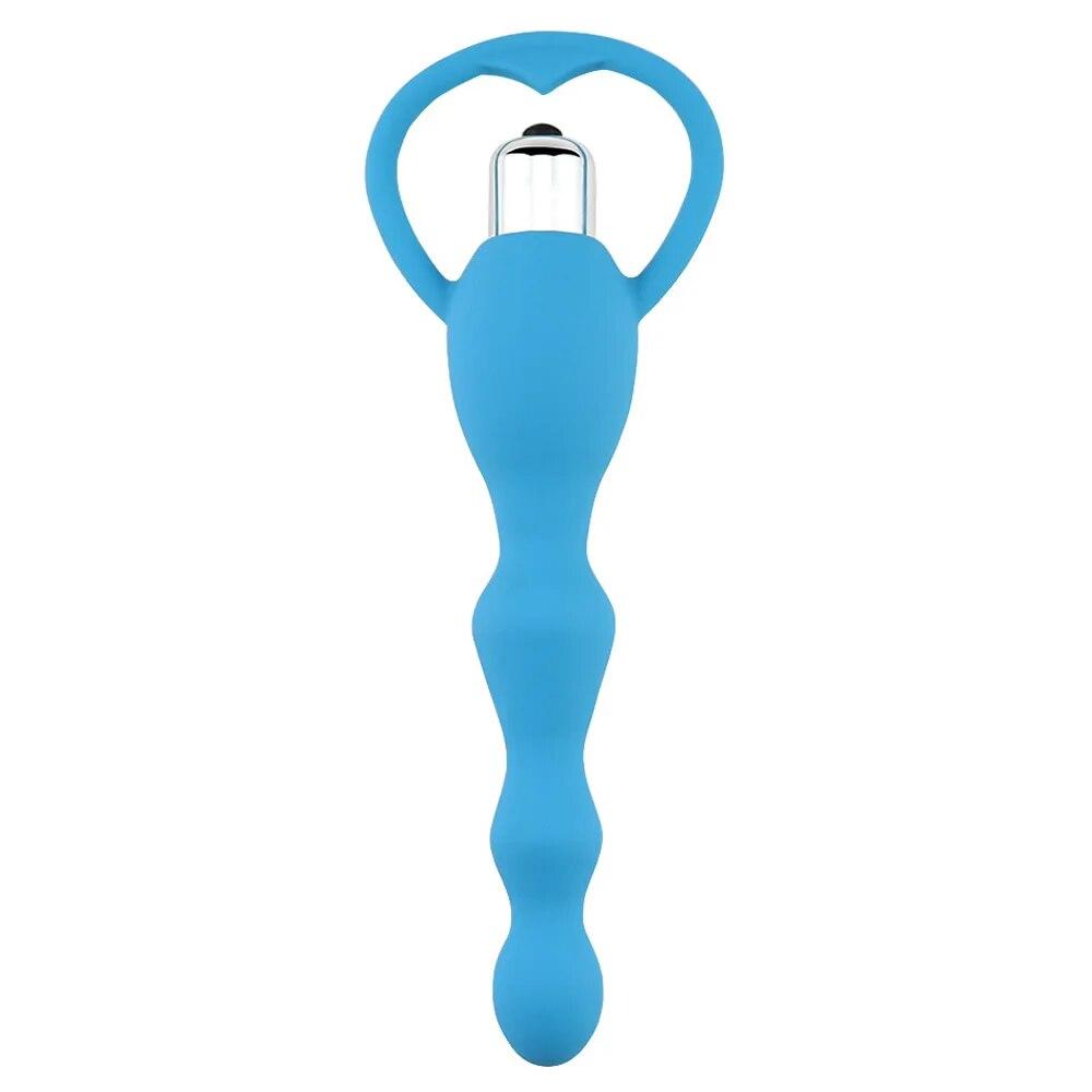 Vibrating Anal Plug Prostate Massage Soft Anal Beads Butt Plug Vibrators Sex Toys for Couples Butt Plug Silicone Adult Products