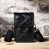 Leather Messenger Bag Men'S Outdoor Casual Mobile Phone Fanny Pack Men'S Retro Men'S Fanny Pack Vegetable Tanned Leather Shoulder Bag