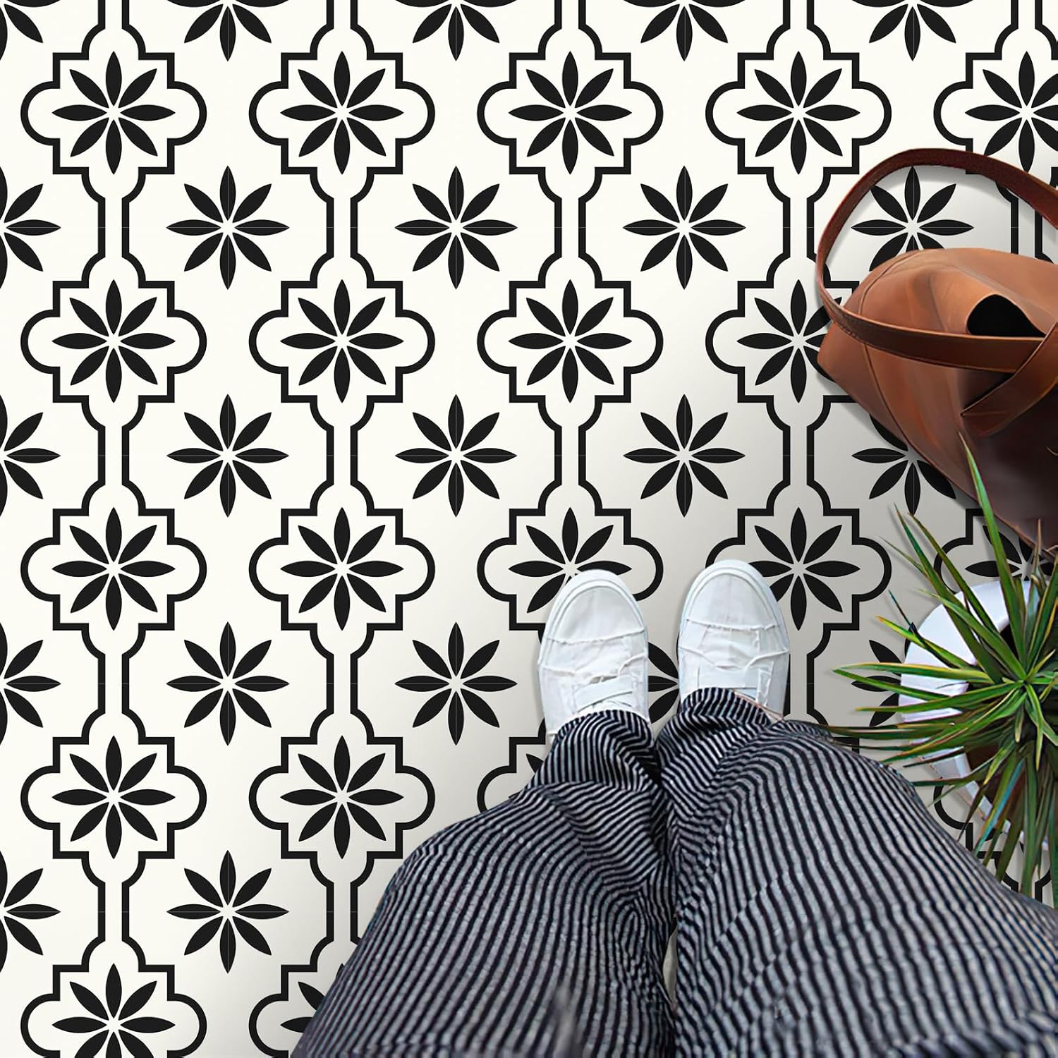 

MORCART 20 шт. Самоклеящаяся плитка для пола, 20x20 см, водостойкое виниловое напольное покрытие, DIY напольное покрытие для ванной комнаты, кухни, камина, домика для питомца, лестницы,