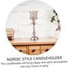 1pc Elegant Nordic Metal Crystal Candleholder Retro Style Candlestick Stand for Home Decor Wedding Party Centerpiece Unique Flower Shape Design