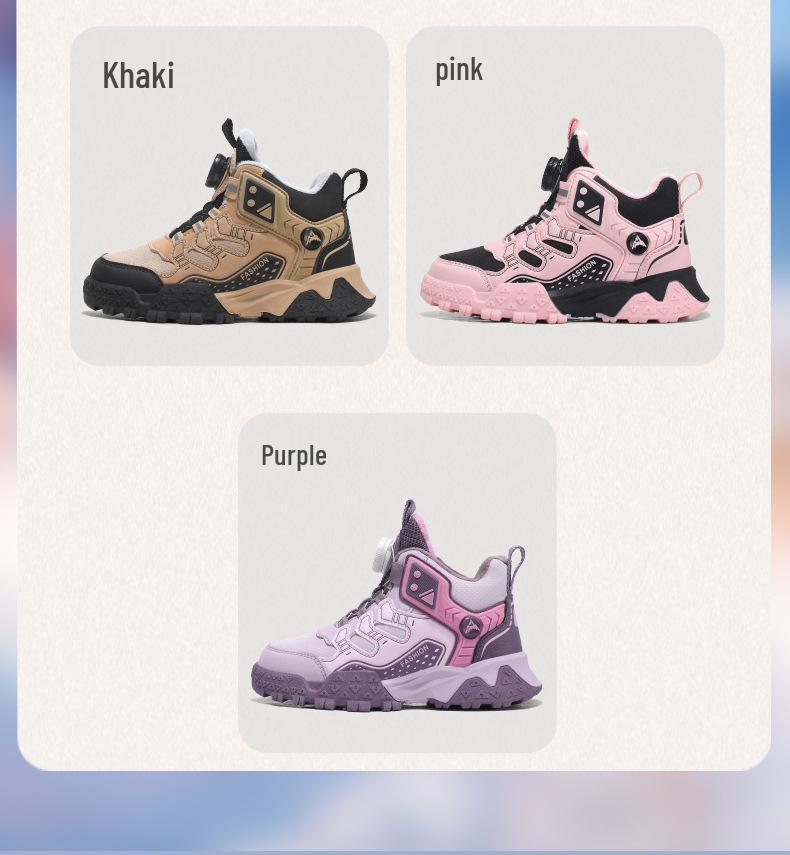 Boys' Plush Lined Sports Shoes - Autumn/Winter 2025 Fashion: Warm, Thickened Running & Dad Shoes