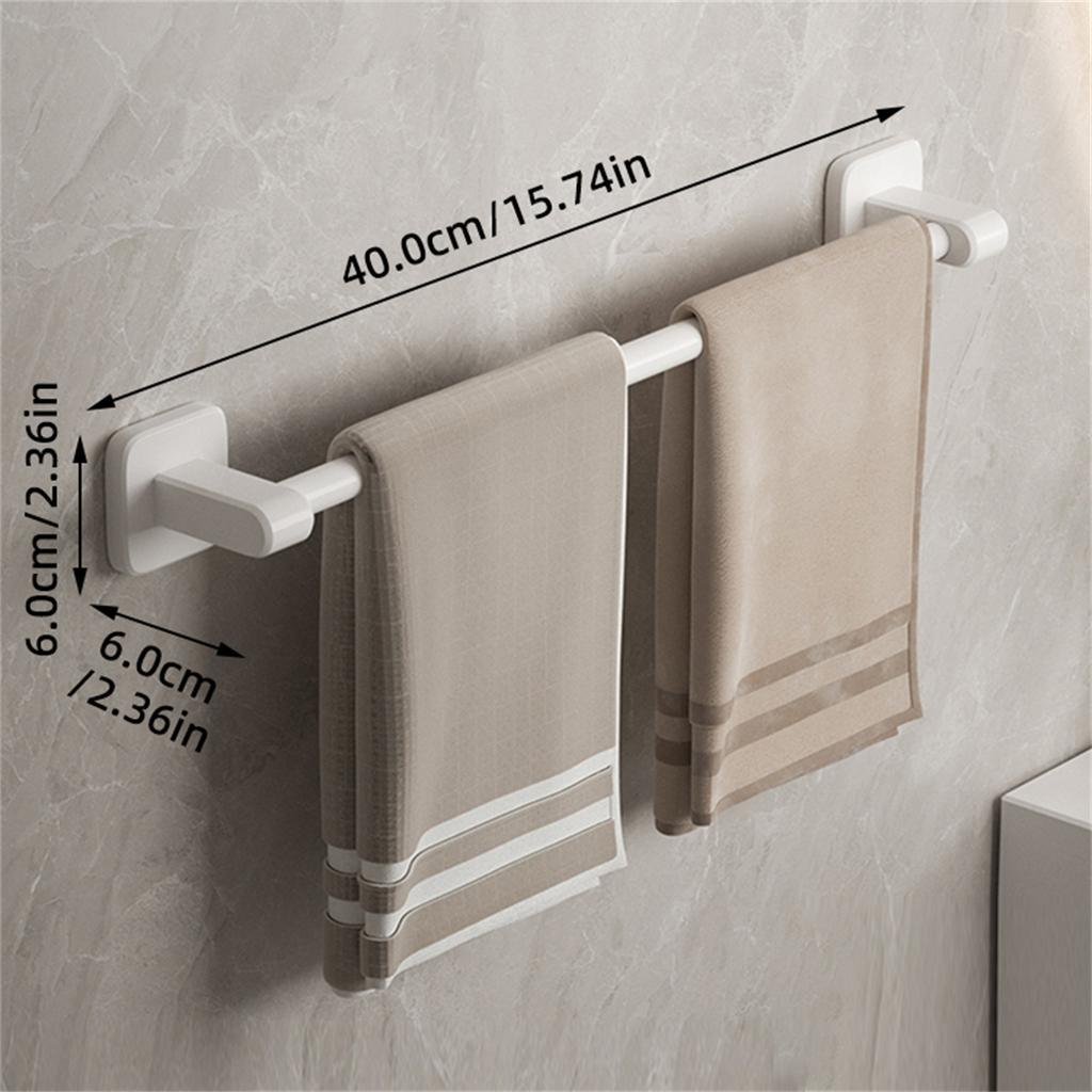 Wall Mounted Towel Rack Bathroom Storage Rack No Drilling Bathroom Horizontal Bar Towel Rack Kitchen Bathroom Accessories