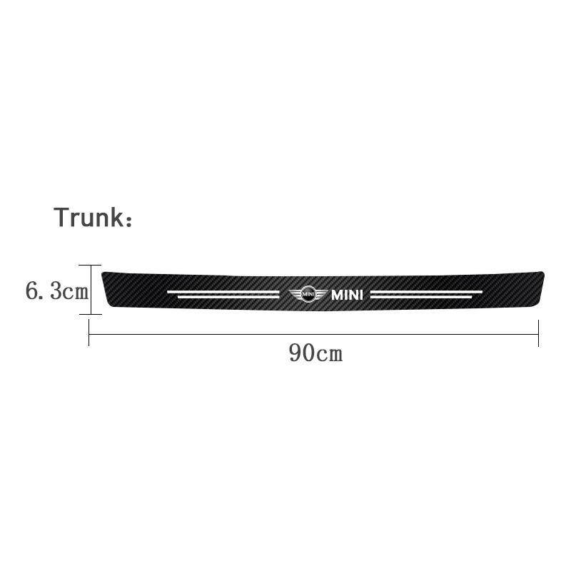 Carbon Fibre Car Threshold Stickers For BMW Mini Cooper One JCW WORKS F55 F56 F57 Car Door Trunk Decorative Sticker Car Styling Qclyn77
