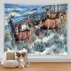 Forest Elk Decorative Tapestry Home Wall Decor Office Living Room Tapestry
