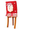 Christmas Chair Set Cartoon Knitted Doll Elderly Snowman Fabric 3D Dining Table Arrangement Chair Cover
