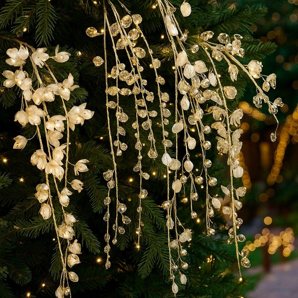 Glitter Christmas Crystal Pendants Realistic Xmas Tree Ornaments  Christmas Tree Decoration