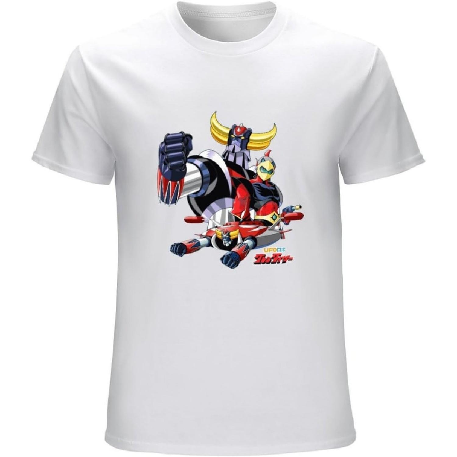 TAO JIN HUAN Goldrake UFO Robot Men s T-Shirt 80 Anime Cartoon Tee Cartoon Mens Tee XS S