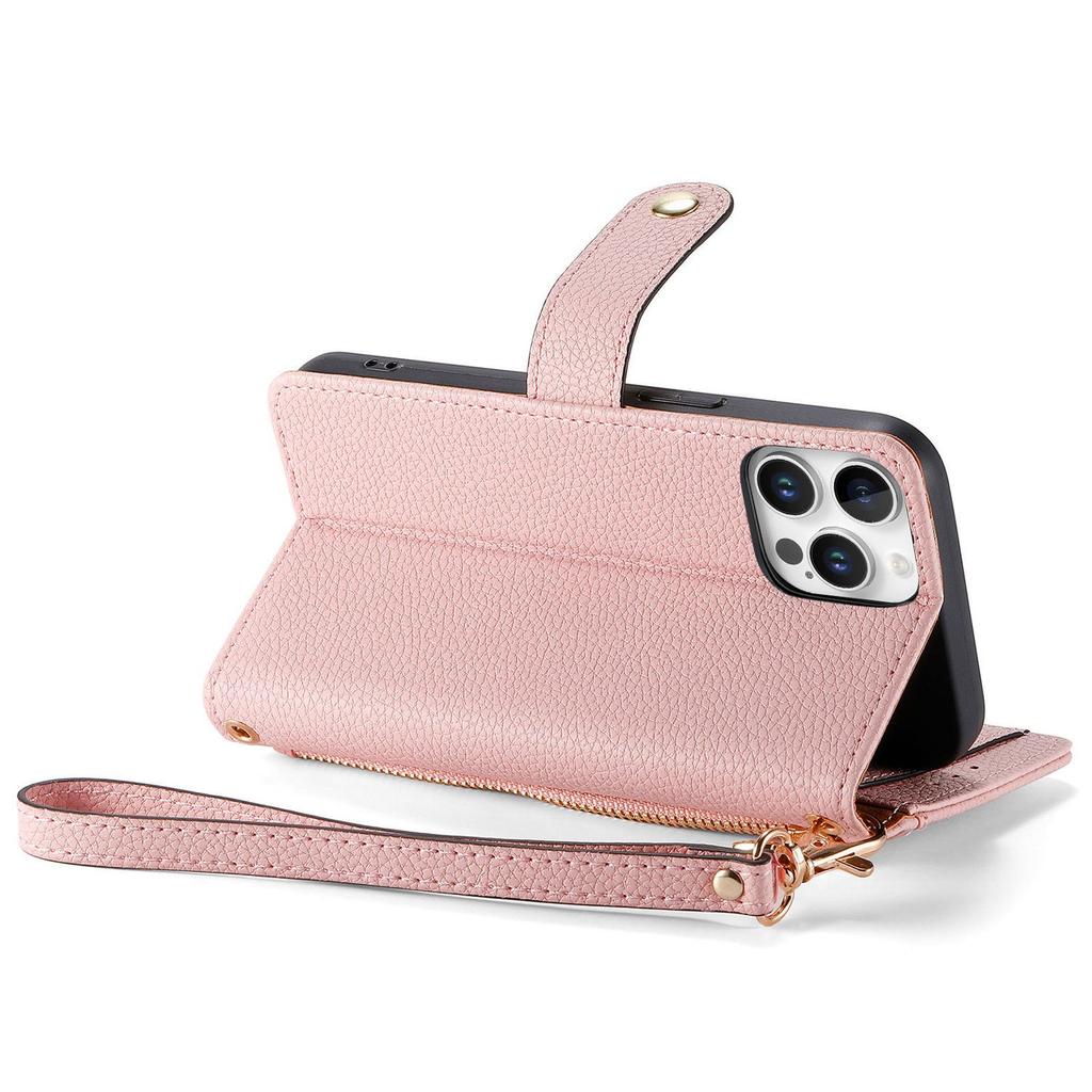 Leather Wallet Flip Case for Google Pixel 11 10 9 Pro XL 9A 8 8A 7 7A 6 6A, Phone Cover Zipper Pocket, Wrist Strap, Heart Emblem