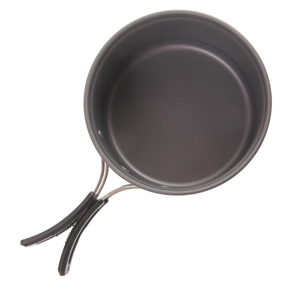 Outdoor Camping Cookware Cooking Picnic Spoon Bowl Pot Pan Kit