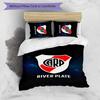 3pcs Club Atlético River Plate Pattern Bedding Set Duvet Cover Set Includes Duvet Cover &pillowcases,perfect All Season Bedroom Decoration&gift