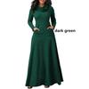 Women Plus Size Casual Long Dress Cotton Pullover Autumn Winter