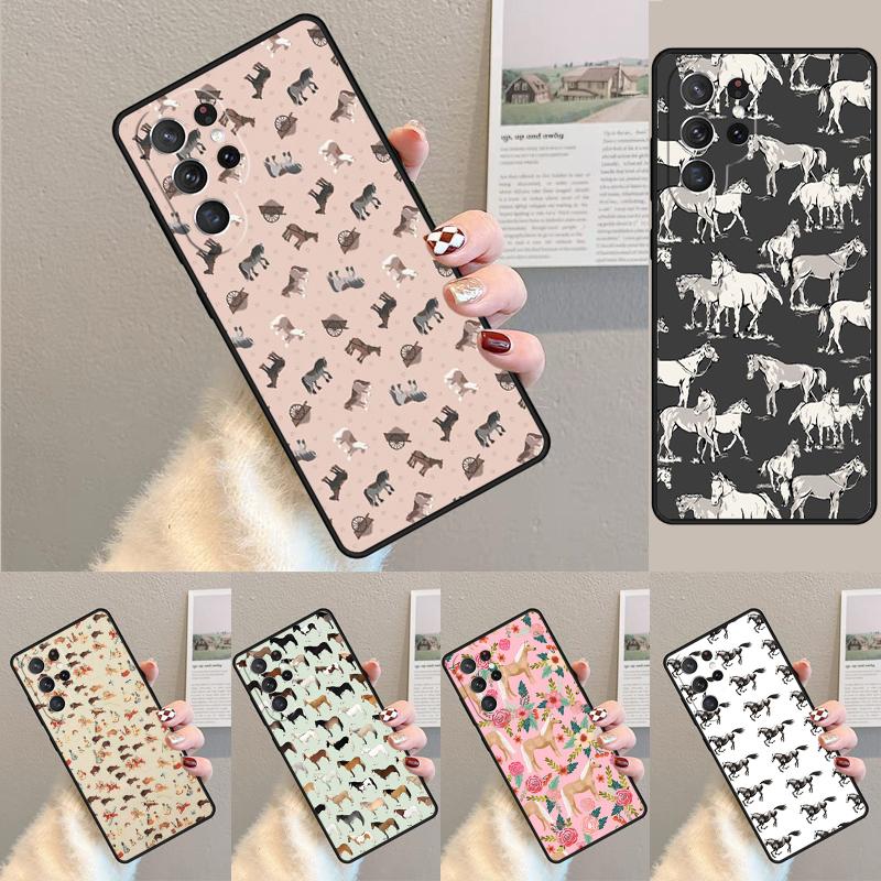 Horse animal painting Silicone Phone Case For Samsung Galaxy note 10 pro S26 S25 S24 S23 S22 S21 Plus S25Ultra Capa Cover