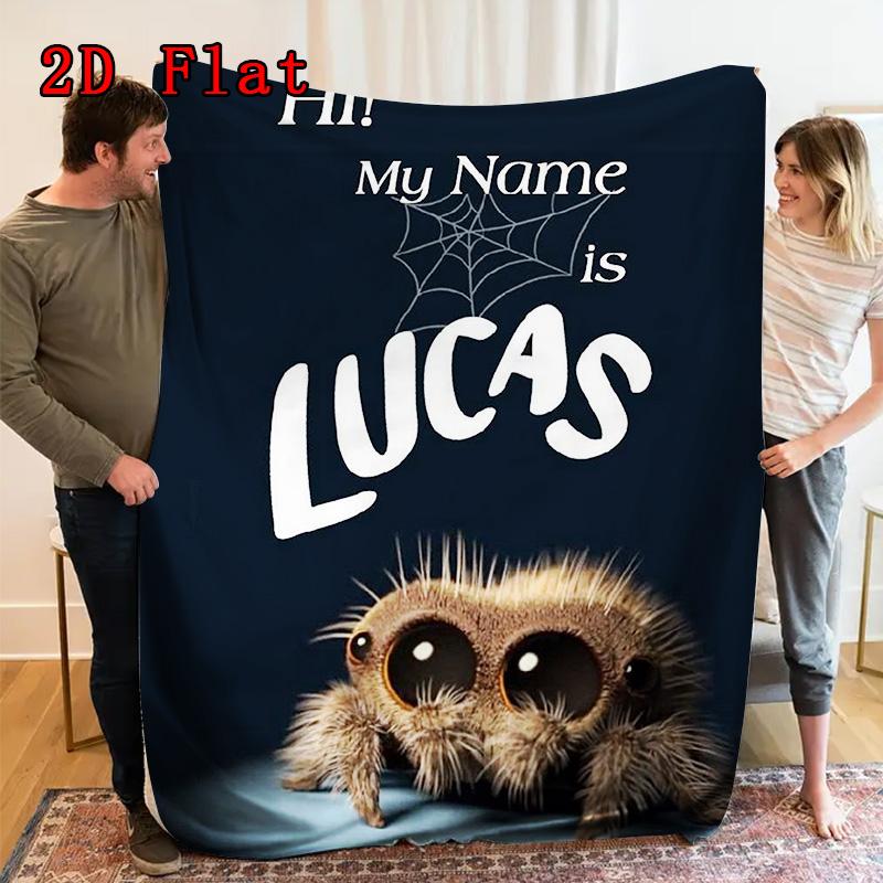 Lucas the Spider 2D Flat Pattern Flannel Blanket High quality All Seasons Warmth and Comfort Perfect for Christmas Gifts.SMT0917409