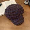 Versatile Red Plaid Cloud Beret Cap For Women Perfect For Casual Spring And Wear Summer