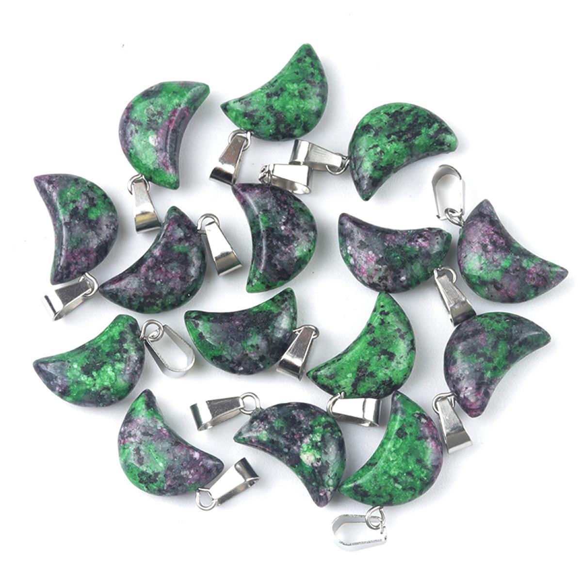 

5 шт./упак. натуральный кристалл драгоценный камень кулон в форме луны подвески для изготовления ювелирных изделий DIY аксессуары унисекс 18x12 мм 5Pcs/18x12mm