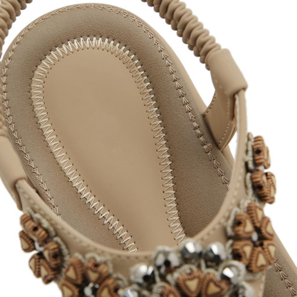 Casual Comfortable Sandals Womens Flowers Arch Support Sandal Summer Fashion Beach Walking Bohemian Flat Shoes For Woman Hot