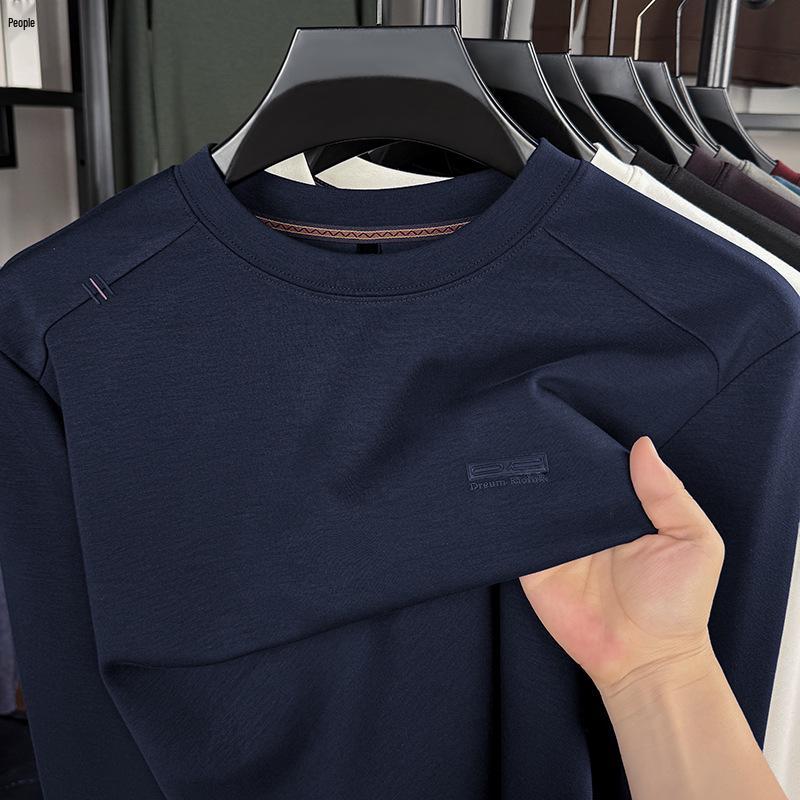 Men's Trendy Fleece-Lined Winter Pullover Hoodie - Casual Warm Round Neck Design
