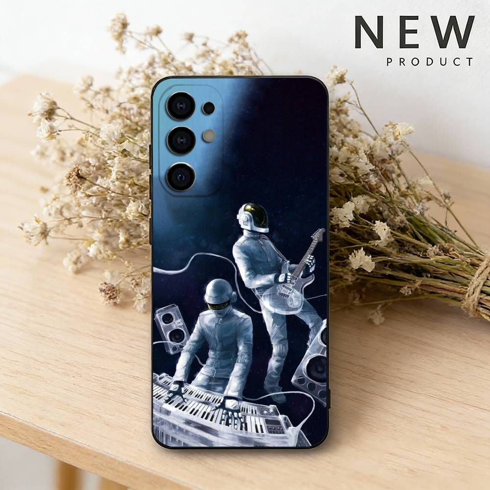 Hot Daft Punk Cool Phone Case For Samsung S26,25,24,23,22,30,21,10,9,Ultra,Plus,Lite Black Soft Case