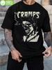 Lectro The Cramps American Punk Band Graphic T-shirt - Black Distressed Vintage Rock Tee