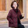 New Chinese middle-aged mother down jacket women's new winter short small white duck down jacket hooded