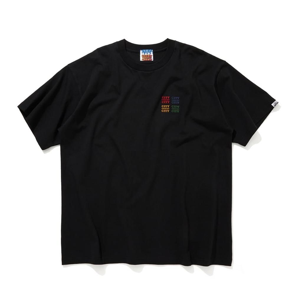 Sitikeonteulisiti Embroidered Logo Cotton T-Shirt Cccc Black Unisex