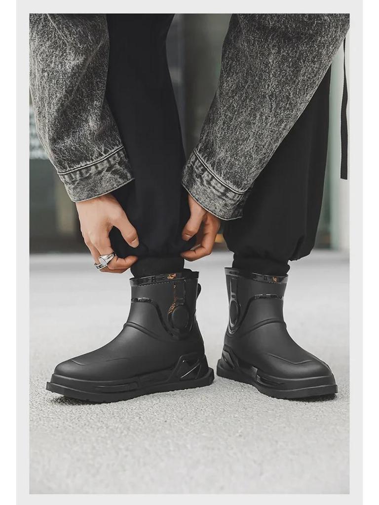 Stylish Waterproof Non-Slip Rain Boots for Men & Women - Perfect for Outdoor Activities Like Shopping, Fishing, Camping, and Sea-Hunting